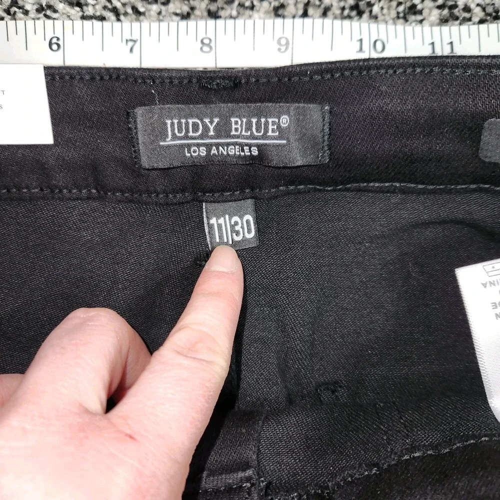 Judy Blue Black Double Cuff Jogger Pants Drawstring High Rise Size 11/30 Nwt - Picture 5 of 9